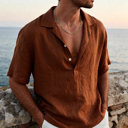 Amalfi | Colar de Contas em Vidro Multicolorido Verde para homens - Colares de contas