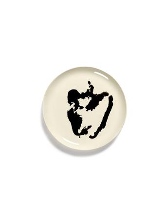 Plate L White Pepper Black Feast By Ottolenghi Set/2 Home Tableware Plates Dinner Plates Cream Serax