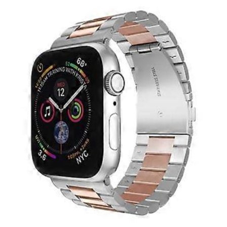 Kompatibel för Apple Watch Armband 38mm-40mm/ 42mm-44mm Ersättningsarmband i rostfritt stål för Apple Watch Series 5/4/3/2/1 (38 till 40mm mellanros)