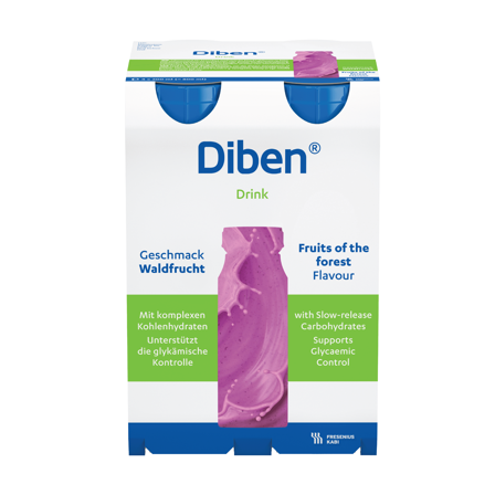 Diben Drink næringsdrikk, Skogsbær, 4x200 ml