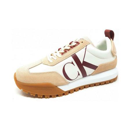Calvin Klein New Retro Runner Laceup Low sneaker , Beige , Dames , Maat: 37 EU
