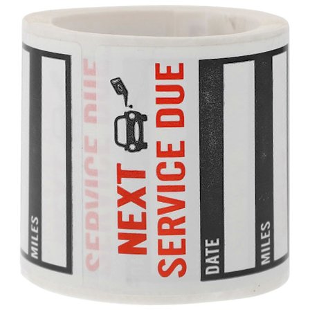 Avtakbar biloljeskiftpåminnelsesetikett Selvklebende serviceetikett for kjøretøyvedlikehold, enkel å påføre og fjerne, ingen rester