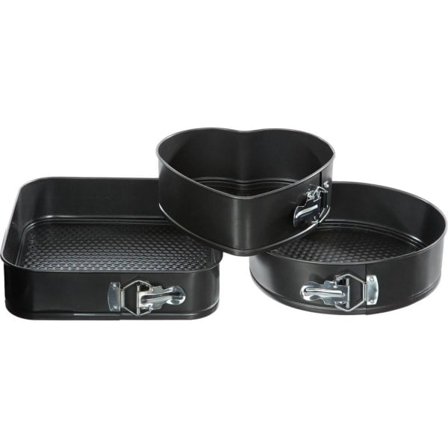 Bakeformer i forskjellige former - 3 springformer Svart