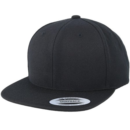 Yupoong - Zwart snapback Cap - Black/Black Snapback @ Hatstore
