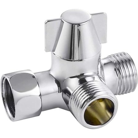 3-veis dusjventil, G1/2" T-adapterventil, for dusj, hånddusj og avlederdusjarm