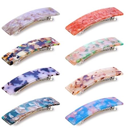 6 stk. hårspænder til kvinder, rektangulære hårspænder Fre