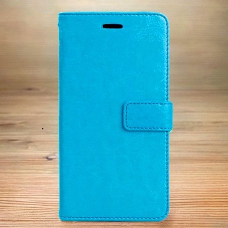 Fodral för iPhone 4 Plånboksmodell [himmelblå] + gratis snodd Flip Plånbok med Korthållare Helkropp