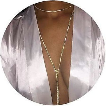 Strass Långt Halsband Kristall [DB]