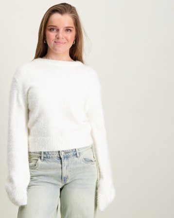 Instinct Girls featheryarn sweater Vit Tröjor Tjej - Kids Brand Store