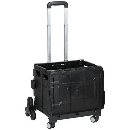 Kokoontaittuva ostoskärry 80 kg teleskooppikahvalla