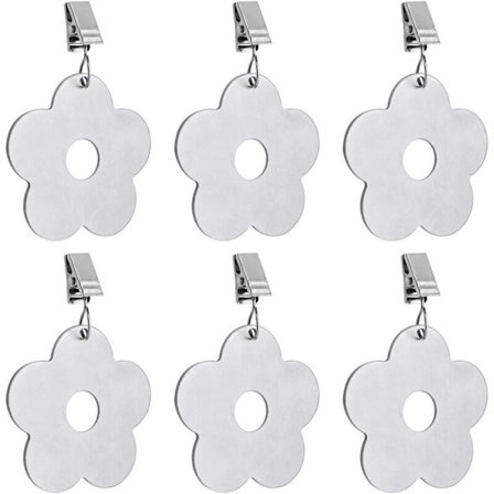 6 stk. , Dugvægte, vandbordsvægte med klemmer, klokker, tænger, vedhæng, dugvægt til picnic, fest, hus, have, udendørs