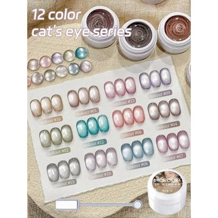 Luminous Cat's Eye Gel Nagellack Set - Hög densitet, magnetisk glans, livfulla färger, lämplig för DIY-manikyr och salongsbruk [YJD]