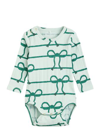 Mini Rodini Rope Aop Ls Body Grön