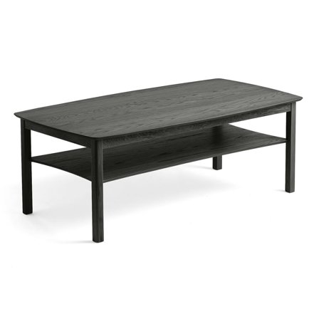 Coffee table MARATHON, 1200x700 mm, black stained oak