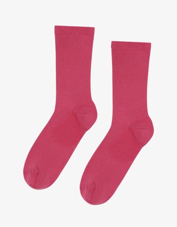 Women Classic Organic Sock - Raspberry Pink - One Size
