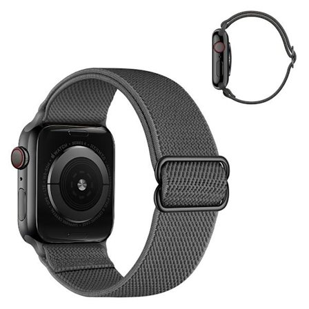 Apple Watch Series 6 / 5 44 mm nylonklokkebånd - Mørkegrå