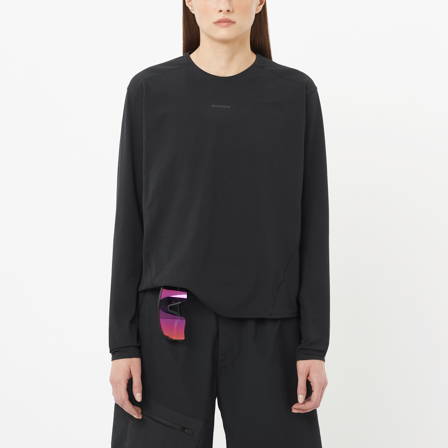 Salomon - Jakker topp Klær Trackline Ls Tee W - Deep Black