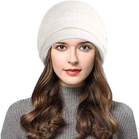 ING Strikket Hue Strikket Hue Vinter Sportshue Hue Varm Hue Vinterhue Dame Strikket Hue Huer Termisk Strikket Vinterhue Vinter Varm One Size