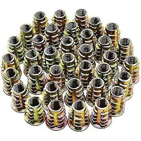 Hex Sokkel Skruenøtter 100stk M6x15mm Gengede Indsæt