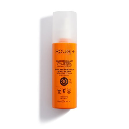 ROUGJ Emulsione Solare Pelli Sensibili SPF30 200ml - Spray solare corpo alta prot.
