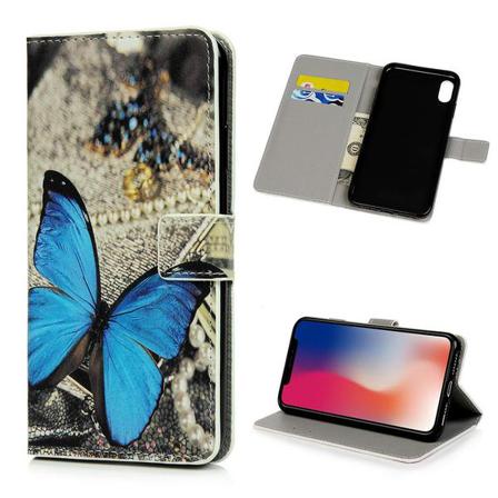 Plånboksfodral Apple Iphone Xr - Blå Fjäril