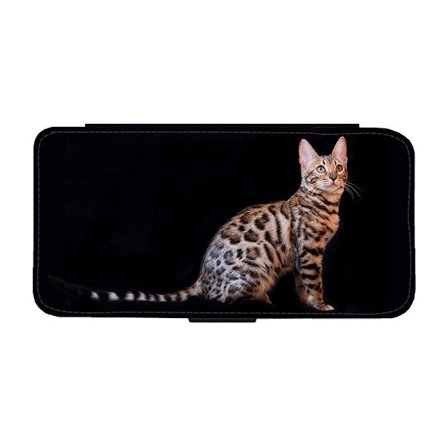 Katt Bengal iPhone 15 Plus Flip Mobilfodral