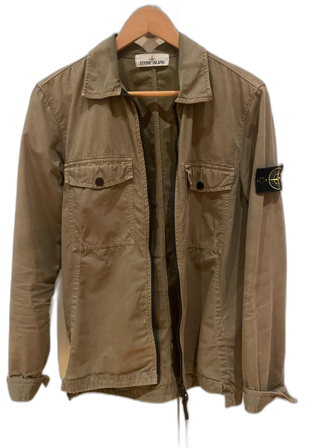 Olive green overshirt från Stone Island
