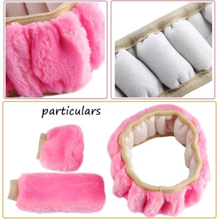 Vinter-plysj rattmuffe rosa trekk fluffy ratt