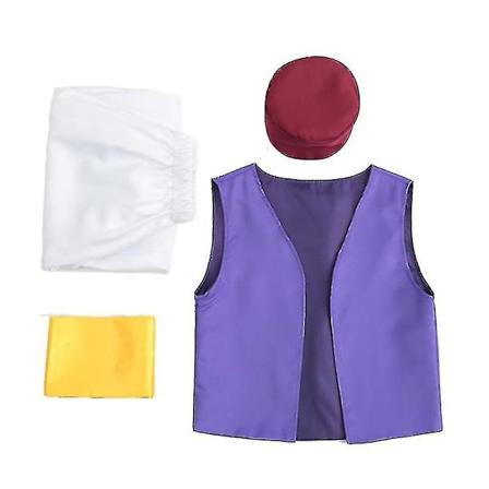 Halloween Aikuisten Fantasia Myyttinen Prinssi Aladdin Tuhat ja Yksi Y Anime Cosplay T ysasu, Juhlat Miesten Cos 4kpl 4Pcs XL