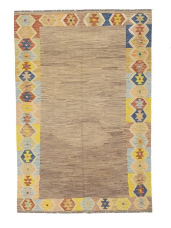 Oriental Kilim Afghan Old Style Rug 163X243 Brown/Orange Wool, Afghanistan