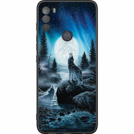 Motorola Moto G50 Svart Skal Wolf / Varg
