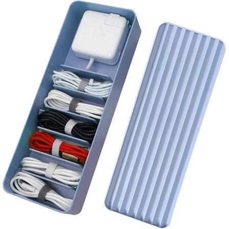 USB Cable Organizer Box Desktop lagring
