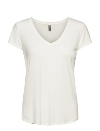Cupoppy V-Neck T-Shirt T-shirts & Tops Short-sleeved Hvit Culture