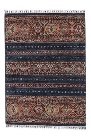 Shabargan Vloerkleed 105X144 Zwart/Bruin Carpetvista