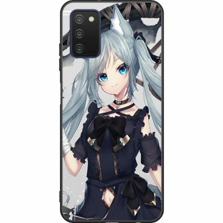 Samsung Galaxy A03s Svart Skal Catgirl