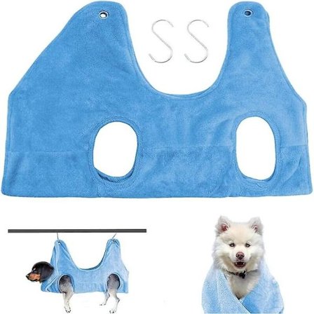 Hunde Hængekøje Hjælper Kæledyrspleje Hængekøje Hundepleje Hængekøje Fastgørelsesposer Til Bad Vask Pleje Og Klipning Af Negle blue