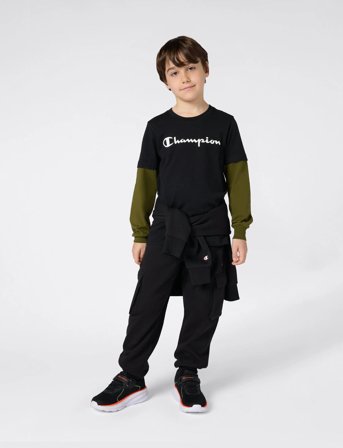 Champion Long Sleeve T-Shirt - Black - 150-155