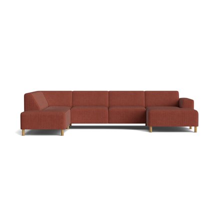 Seam U-sofa, højrevendt - Lincoln Kobber - 344x206x78 - Sofa, u-sofa
