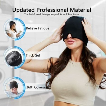 Migränmössa – Huvudvärksmössa mot Migrän – Kylande Ögonmask