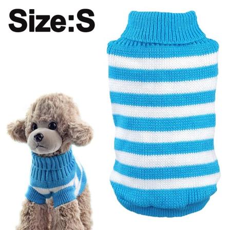 Lämmin raidallinen kissa- ja koiranpaita, pehmeä syysneulepusero talvelle