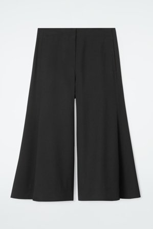 COS Femme Jupe-Culotte Tailleur En Sergé in Noir