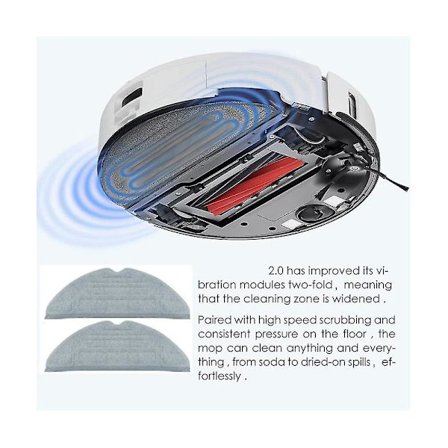 Dammsugartillbehör för S8/s8 + S8 Pro G20 Ersättningsset HEPA-filter Återanvändbara Hårdgolvduk