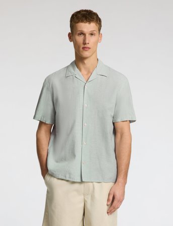 Selected Slhrelaxsun Shirt Ss Resort - Green - S