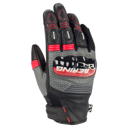 Motorradhandschuhe Bering Axel Schwarz/Grau/Rot S