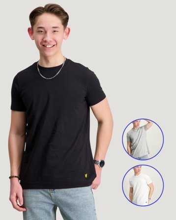 Lyle & Scott Loungewear 3 Pack T-shirts Schwarz Schals Jungen - Kids Brand Store