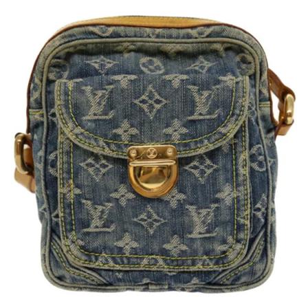 Louis Vuitton Vintage, Pre-owned Shoulder Bag Blauw, Dames, Maat:ONE Size,leer