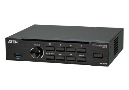 ATEN N VP2120 Seamless Presentation Switch with Quad View Multistreaming - Video/audio switch - 2 x HDMI - desktop