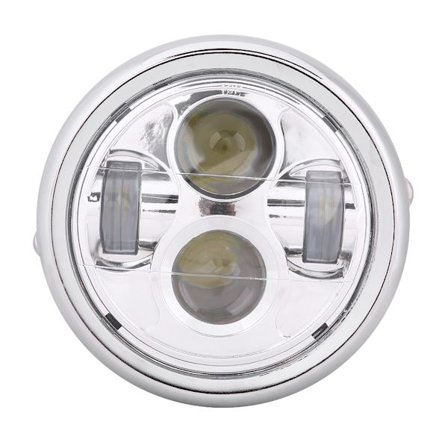 6,5 tuuman moottoripyörän 12V LED-lamppu etuvaloon, universaali, hopea