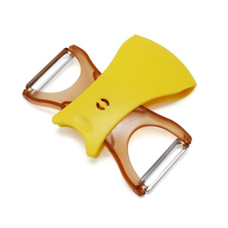 På lager Bærbar rustfri stål skræller dobbelt brug to i én roterende melon skræller frugt grøntsag skræller skræller skræller