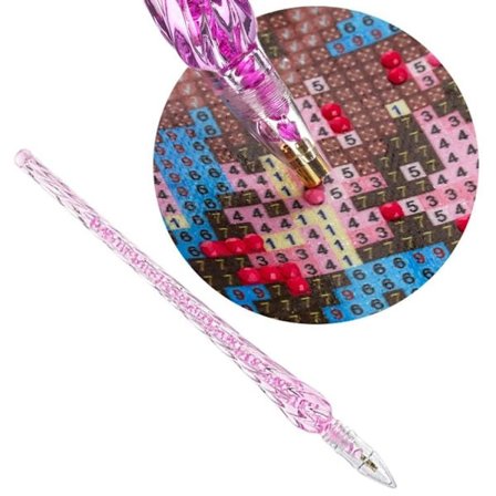 2-pack - Penna för Diamond Painting / Diamantmålning Rosa
